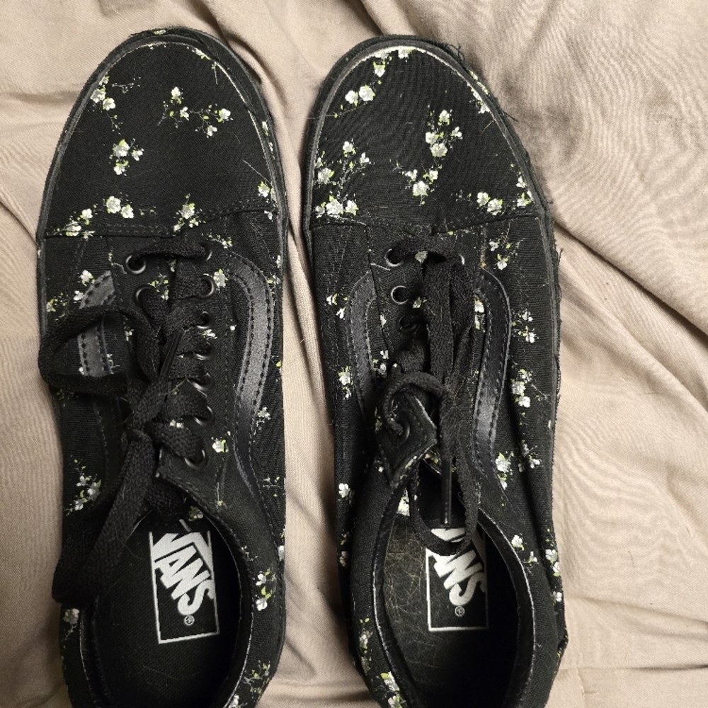 Vans Black and White Cosmic Sneakers